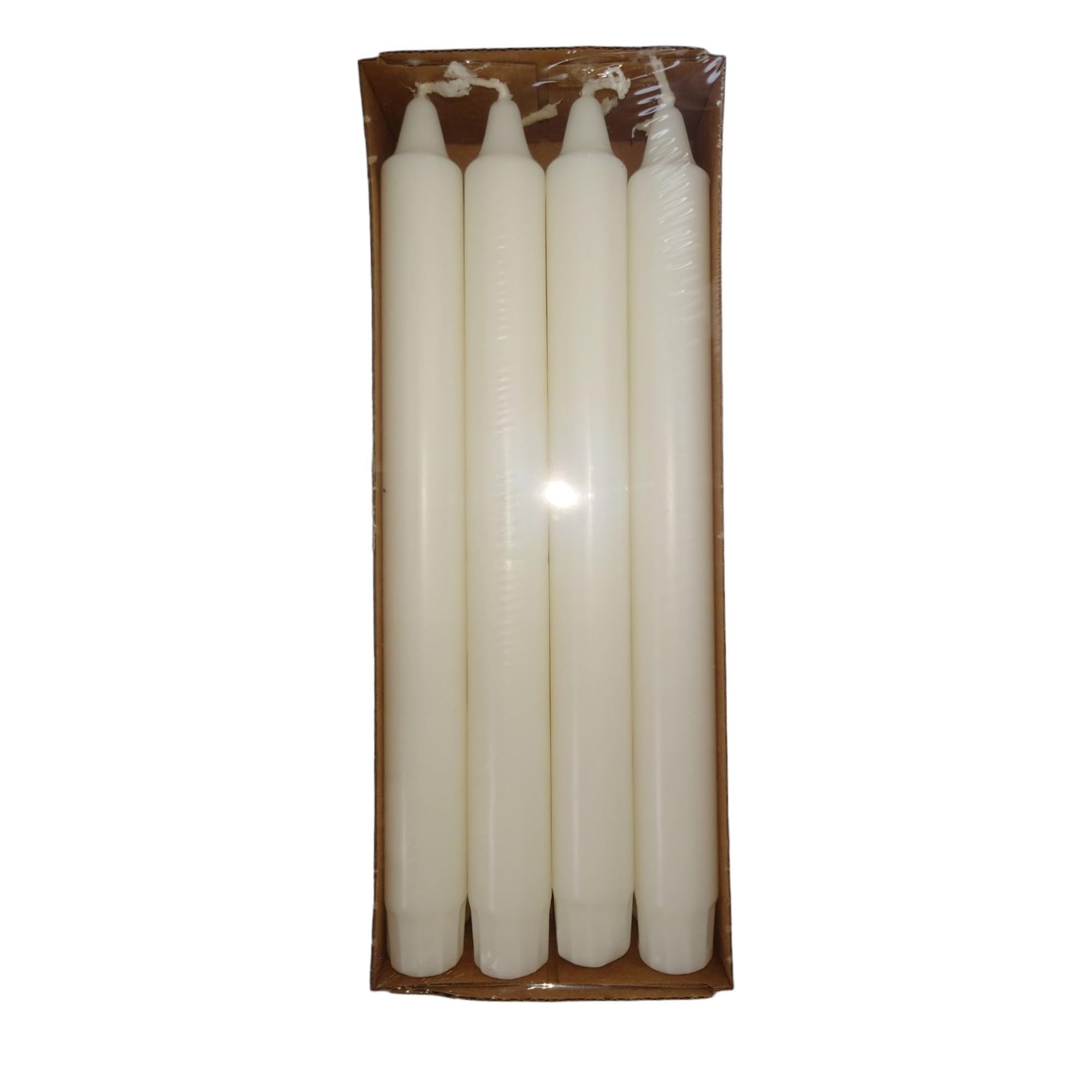 Diana White Stearin Dinner Candles Pack Of 8 from B&Q