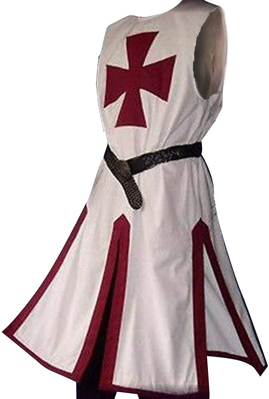 ARTIZANSTORE Traje de Caballero Cruzado Medieval Templario