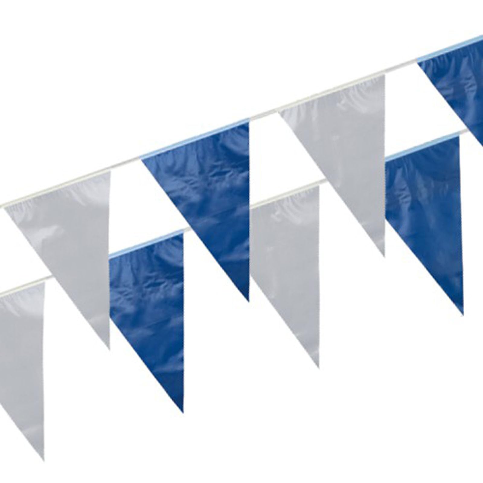 5 x cartón Papstar{1}=guirnalda de banderines, diapositiva 10 M azul/blanco resistente a la intemperie 19029
