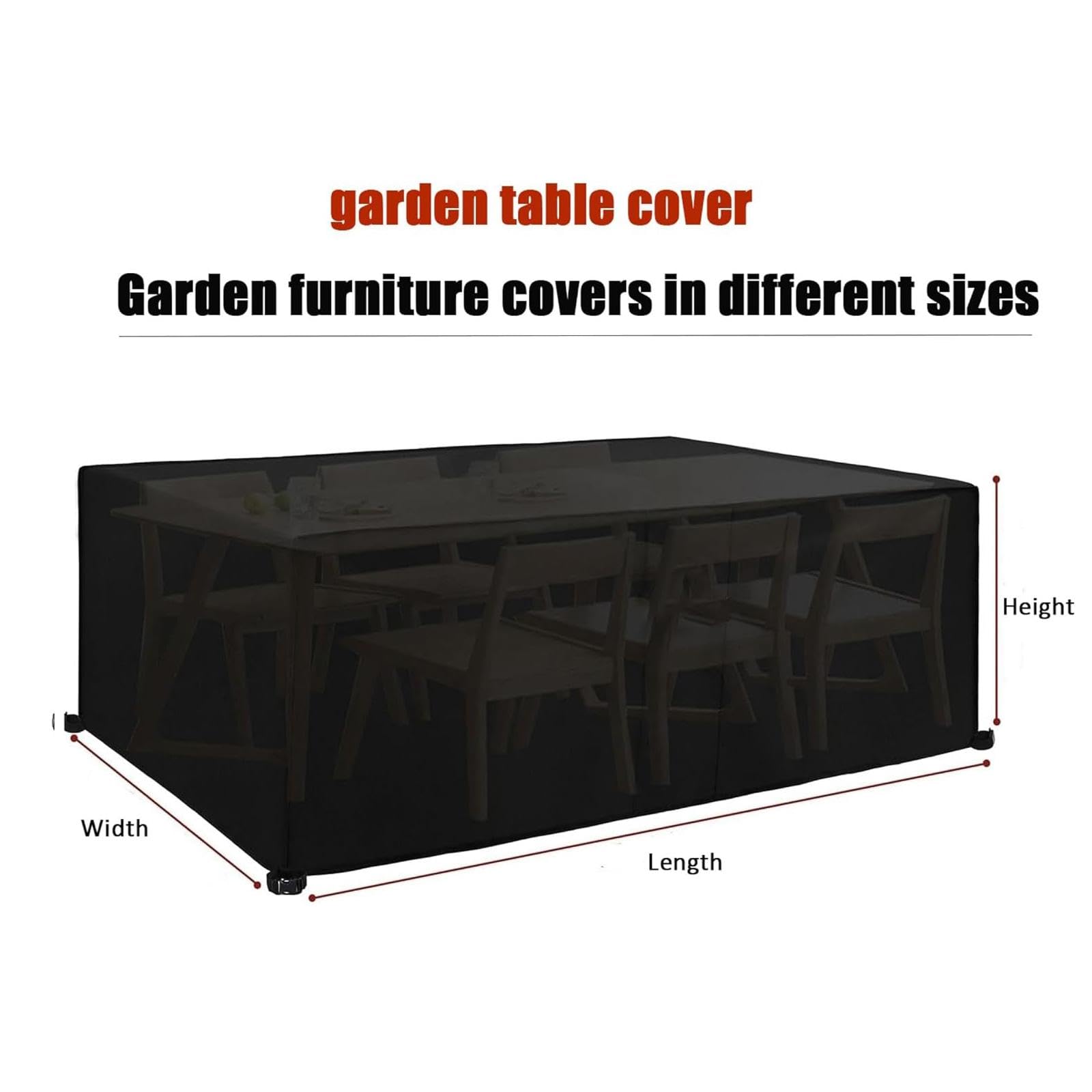 Abdeckung Gartenmöbel 600D 260x190x80cm/LxWxH Abdeckung Tisch Outdoor TerrassenmöBel Lounge Abdeckung gartenmöbel 00 Abdeckung Gartenmöbel Schutzhülle für Balkonmöbel