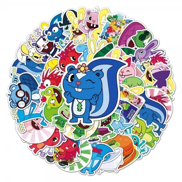Amazon.co.jp: Happy Tree Friends Stickers 50 Pack : Toys & Games