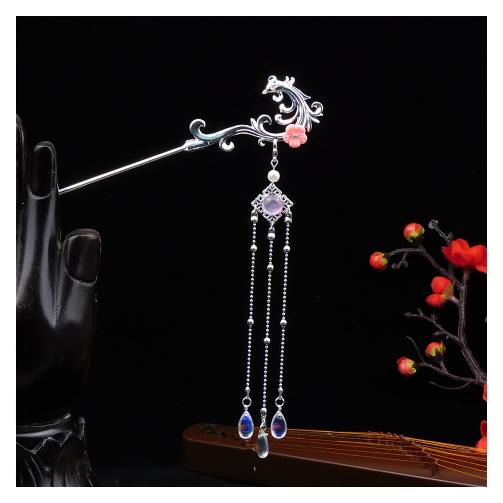 Ancient Chinese in Stile Cinese Hanfu Hairpin Female Accessori for Capelli Swaying Hairpin Simple Metal Hair Pins (Color : S)