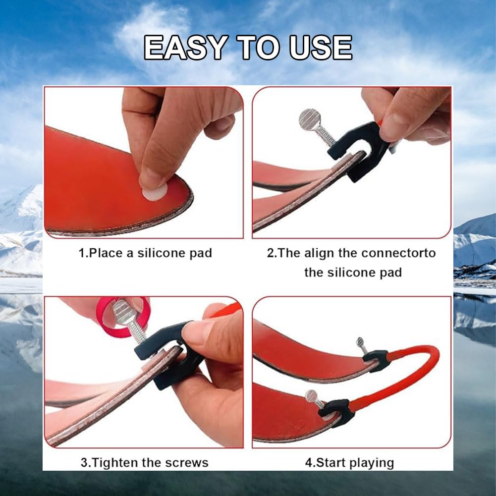 Skispitzenverbinder Kinder,Skitrainingshilfe Skispitzen,Snowboard Spitze Clips,Elastische Skispitzen Verbindung,Perfect für Anfänger
