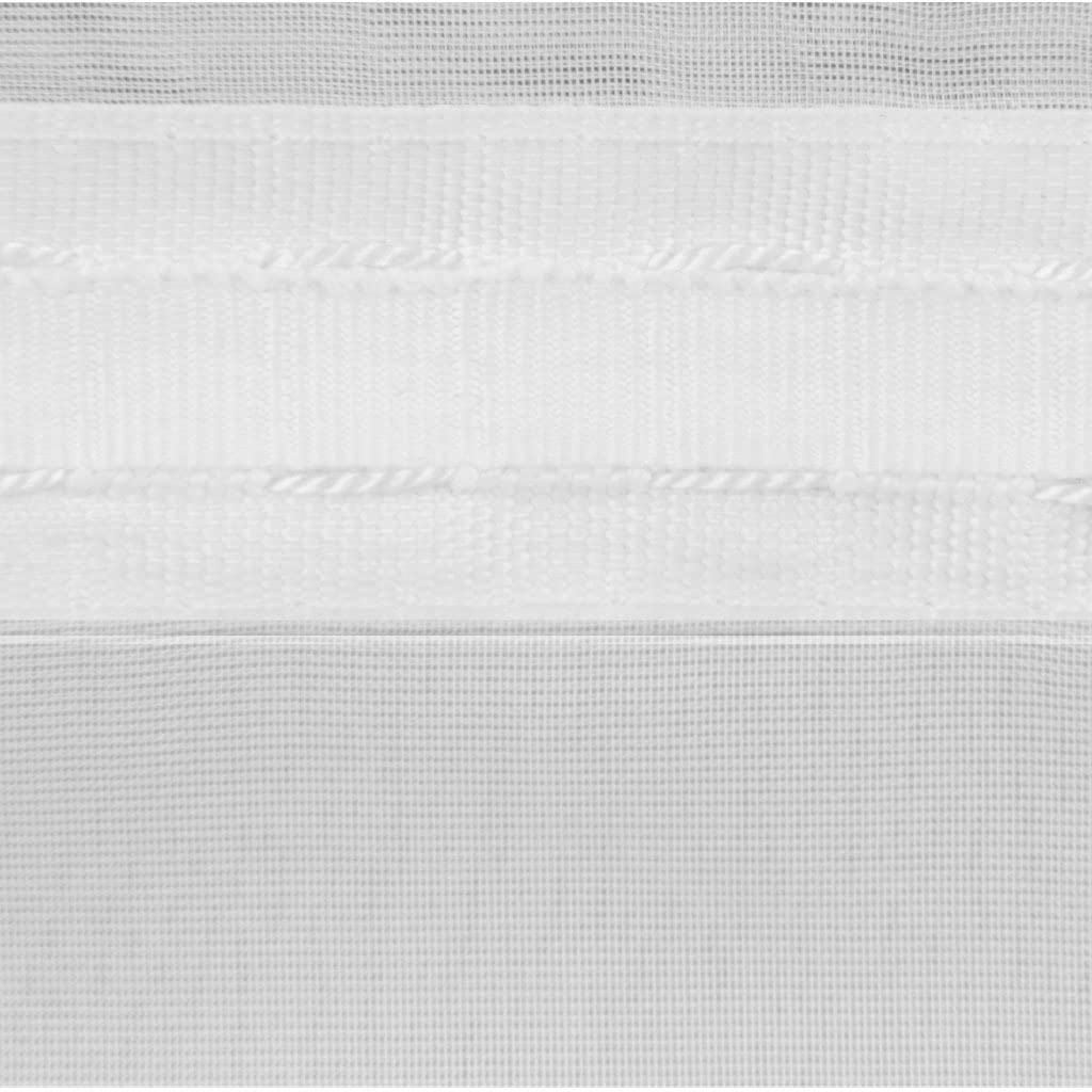 Bestlivings Rideau 300 cm à 900 cm de largeur, voile transparent avec galon fronceur et bande de plomb universelle cousue de couleur blanche (largeur env. 750 cm, longueur env. 175 cm)