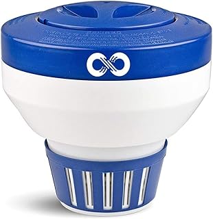 Aquabeacon Anti-UV Coating Pool Chlorine Floater - Chlorine Dispenser for 3'' Chlorine Tablets - Enhanced Control Flow Chlorine Pool Floater - Floating Pool Chlorine Dispenser Holds Up to 5 Tablets