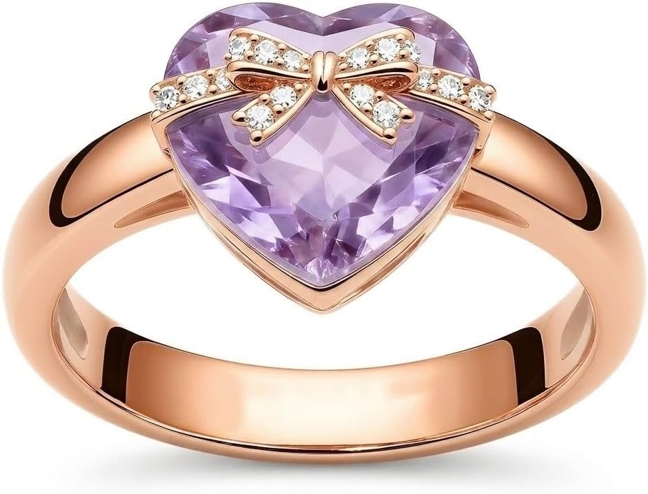 1.08 Carat(ctw) Heart-Cut Gemstone Wedding Engagement Rings for Women, Lab-Grown Sapphire/Ruby/Emerald/Moissanite/Amethyst/Garnet/Black Onyx/Blue Topaz/Citrine/Tourmaline/Peridot Gemstone Heart Wedding Ring for Women, Customizable 10K Gold/14K Gold/18K Gold/925 Sterling Silver