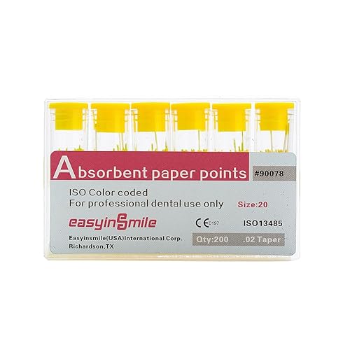 Miniatura 8 de Puntos de papel absorbente dental codificados por colores .02.04.06 Tapper para endodoncia de conducto radicular (0.02 cónico, 15)