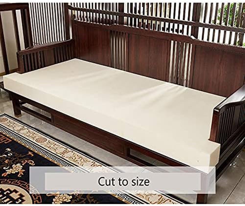 YOUROU 45D Coussin De Rechange Carré En Mousse Haute Densité,3/5/7/10/12/15cm D'épaisseur Rembourrage De Rechange Pour Tapis De Sol Pour Coussins/canapé/ Siège/Tabouret (7cm D'épaisseur,50x50cm