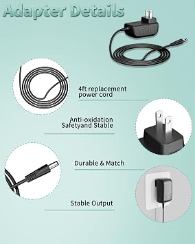 AC Adapter Compatible with Walrus Audio MAKO Series: M1 High-Fidelity Modulation Machine PSU