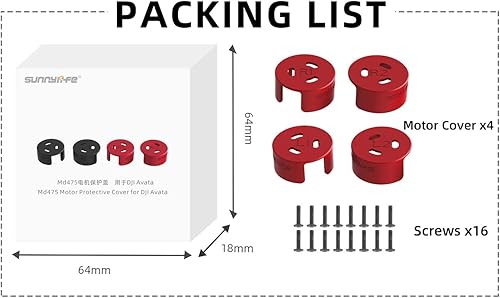 Miniatura 8 de YYFRIEND Accesorios para drones Cubierta de motor de aleación de aluminio Tapa de protección contra polvo para AVATA