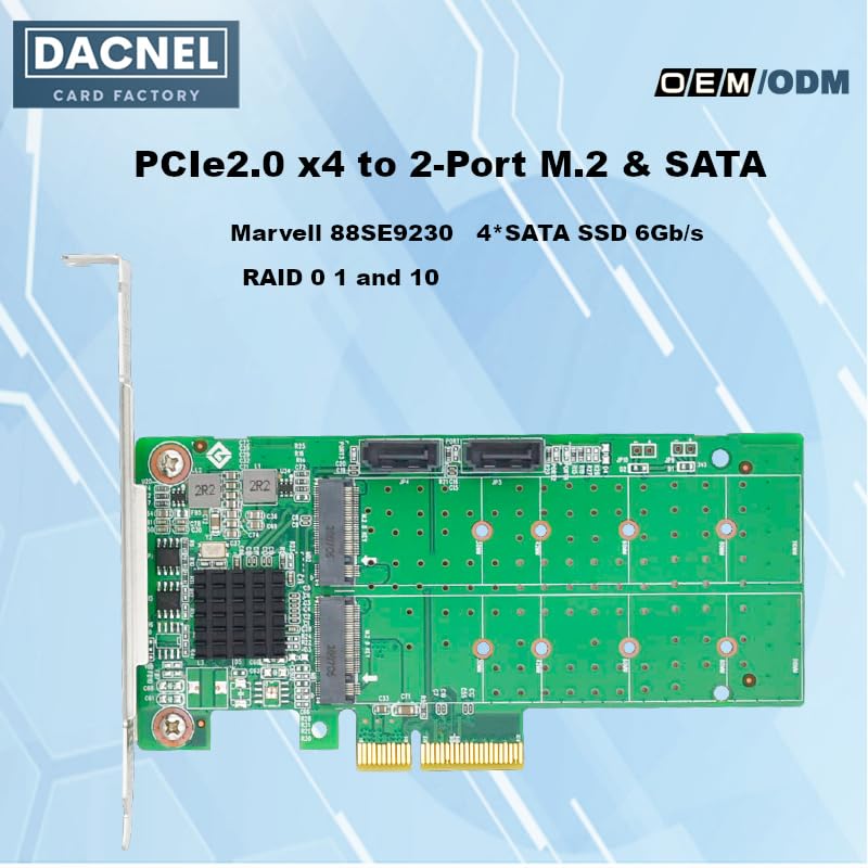 Amazon.com: PCIe x4 SATA RAID Controller Card, Dual M.2 and SATA