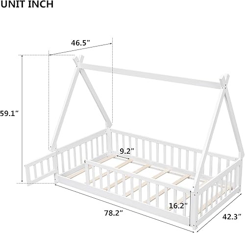 Miniatura 45 de SOFTSEA Base de cama baja triangular de metal individual con tablillas, marco de cama individual para niños (rosa) Rosado,Negro