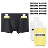 13 Pcs Urine Test Complete Kit, 10 Urine Test Temperature Strips and 2 Smaller 3.5oz Urine Bottle 1 Lining Pocket Boxer Brief for Travel Lab Testing-Urine Test Practice Kit at Home (X-Large)