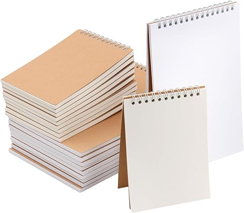 Miniatura 13 de HEIHAK Juego de 12 cuadernos de bocetos A3 A4 A5, 60 páginas, 30 hojas de bolsillo encuadernado en espiral superior, bloc de notas en espiral, blocs