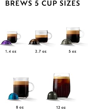 Nespresso Vertuo Pop+ Coffee and Espresso Maker by Breville, Dark grey Capsules, Vertuo Line