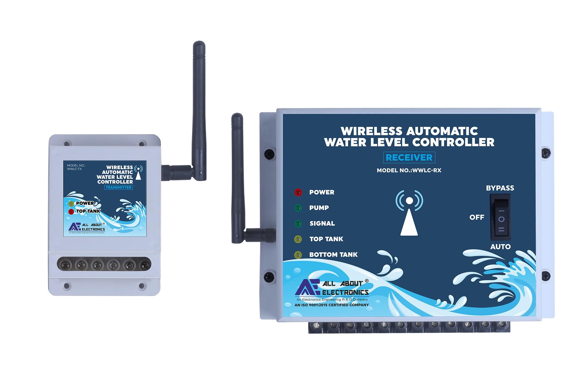 Wireless Automatic Water Level Controller with Corrosion Free Magnetic Float Sensor and Bottom Tank (Sump Tank) Dryrun Protrection (WWLC-TX/RX - Single Phase)-image-27