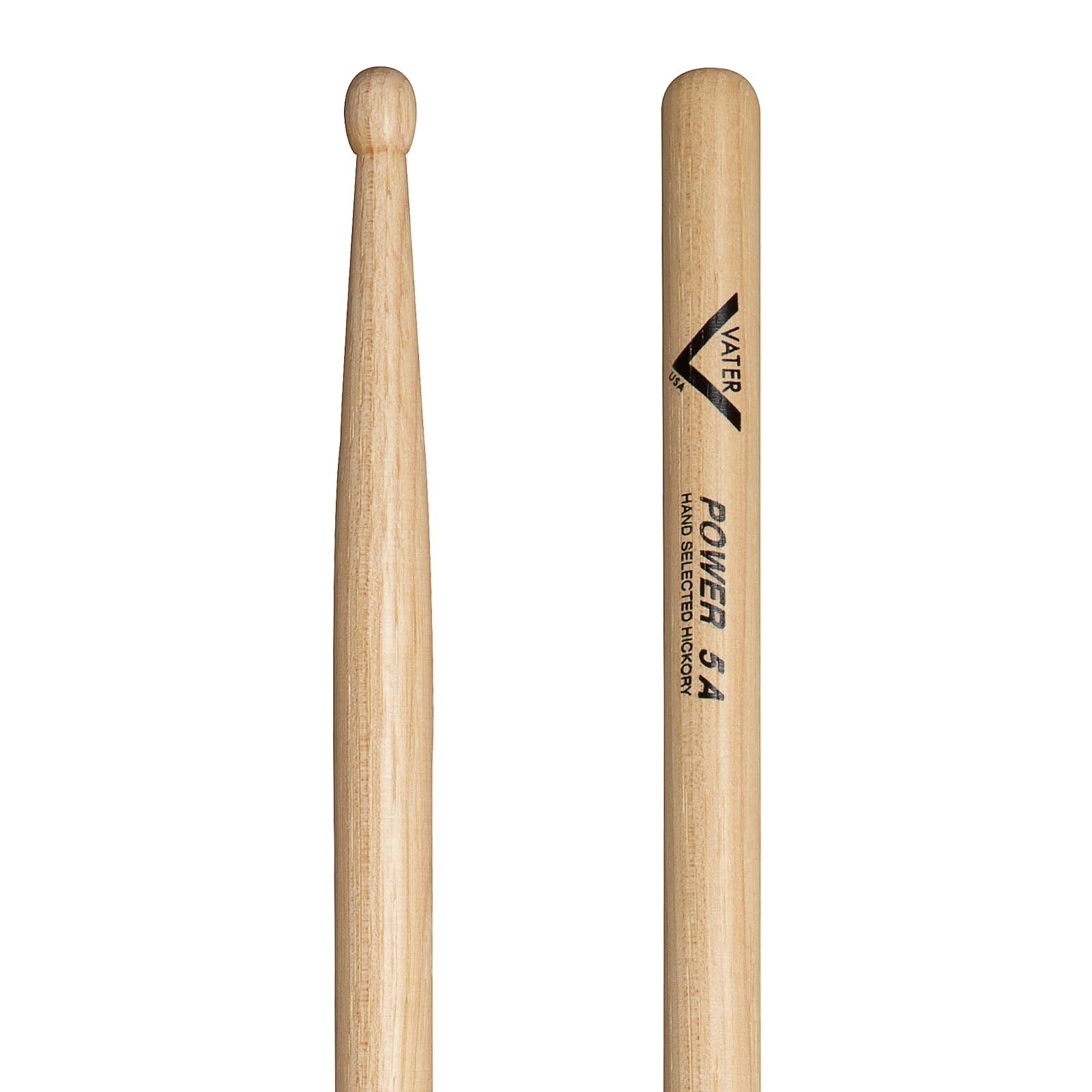 Vater - Power 5A (Wood Tip) American Hickory Drumsticks - VHP5AW