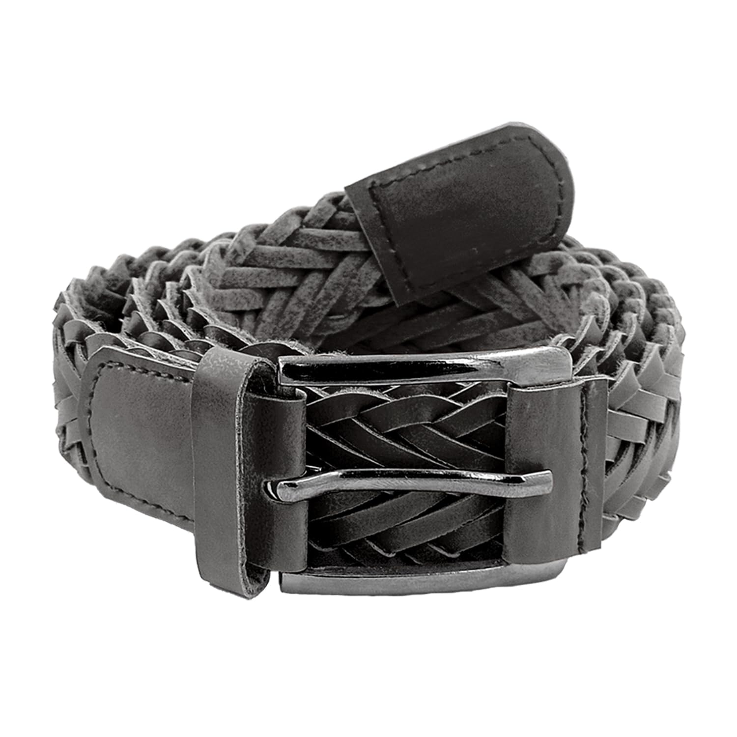 Unisex Synthetic Leather Fashion Braided Hand Made PU Leather Belt Casual Belt No Holes Free Size Belt For Men And Women-image-32