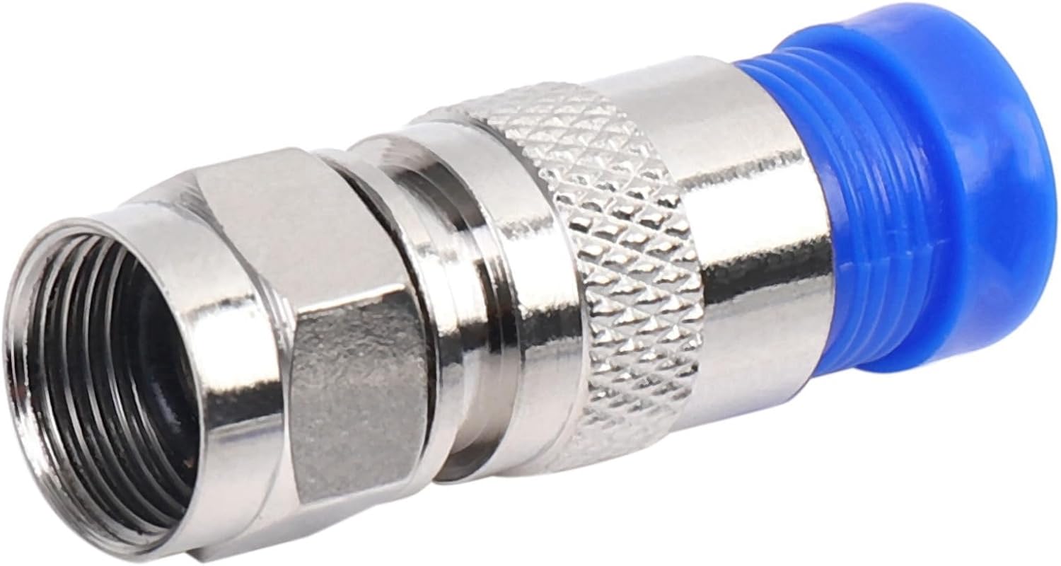 300個 RG6圧縮コネクタ 同軸ケーブルの防水接続F圧縮コネクタ RG6同軸圧縮工具