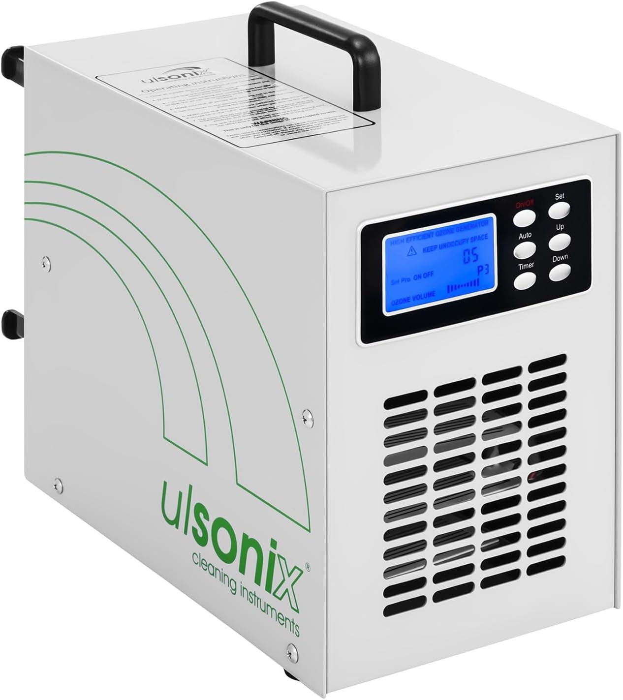 AIRCLEAN 20G Industrial Ozone Generator (20.000 mg per Hour, 170 W, Timer, Remote Control Included) White