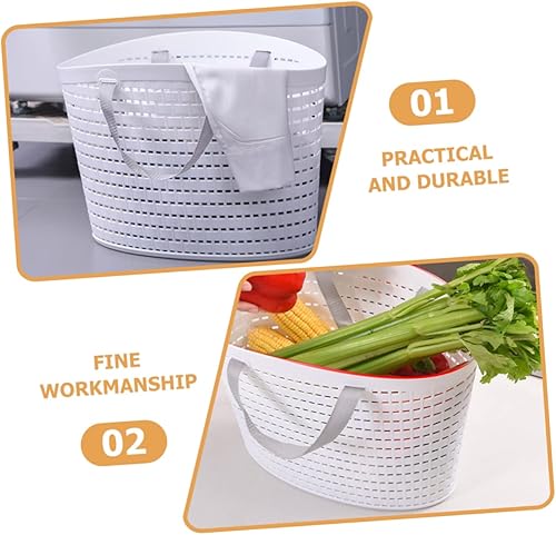 Miniatura 3 de Cesta de plástico para lavandería, bolsa de plástico para colgar huevos de gallina, cesta de picnic, cesta de baño, soporte de ropa de plástico,