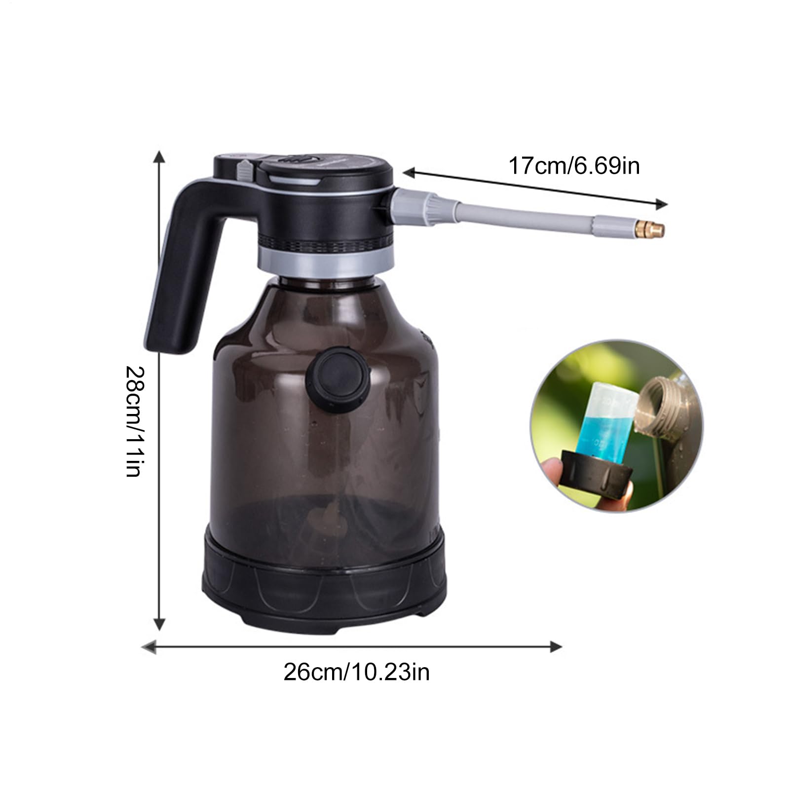 Pulverizador de Agua Eléctrico Depósito Recargable De 3 litros con Boquilla