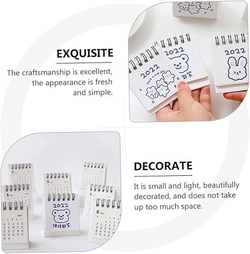 Miniatura 8 de Ciieeo Calendario de encuadernación de alambre 2022, calendario de escritorio 2022, calentador de escritorio, calendario de oficina, calendario de