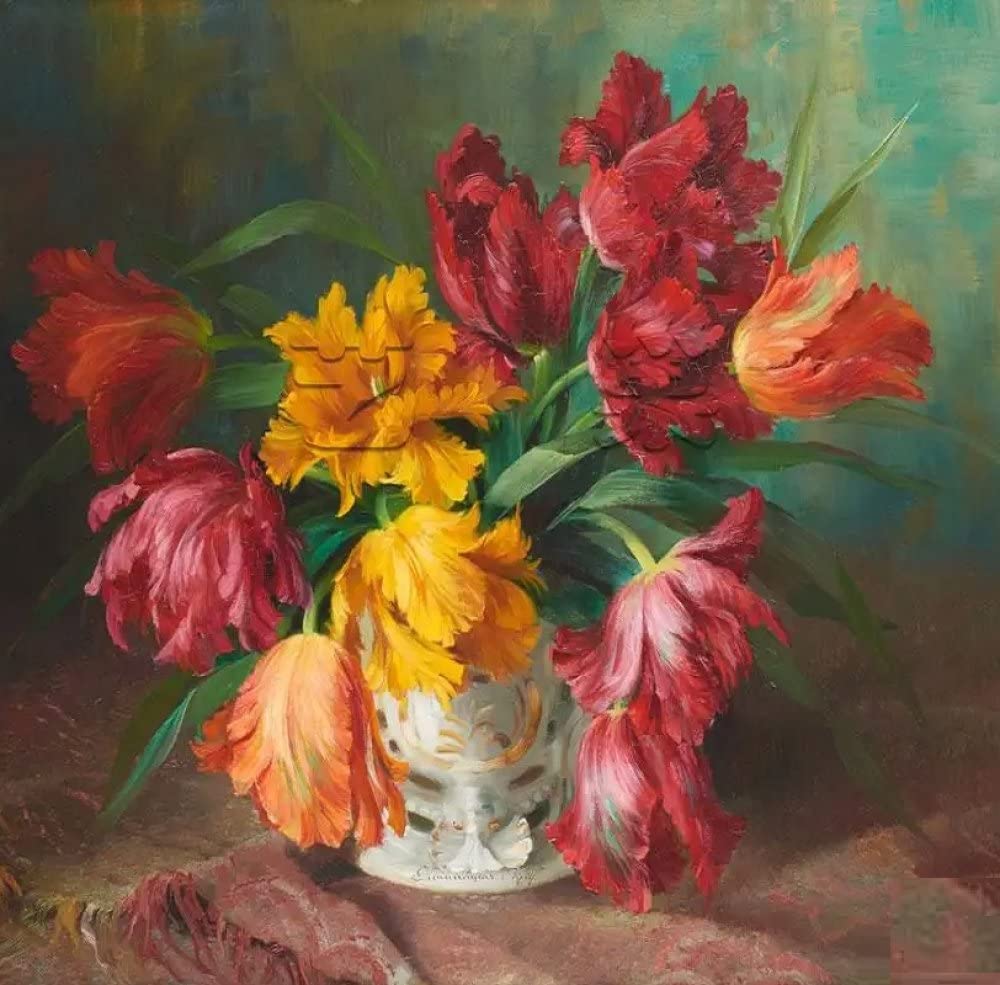 Peinture sur toile abstraite fleurs 3D grand format tableau salon et bureau moderne