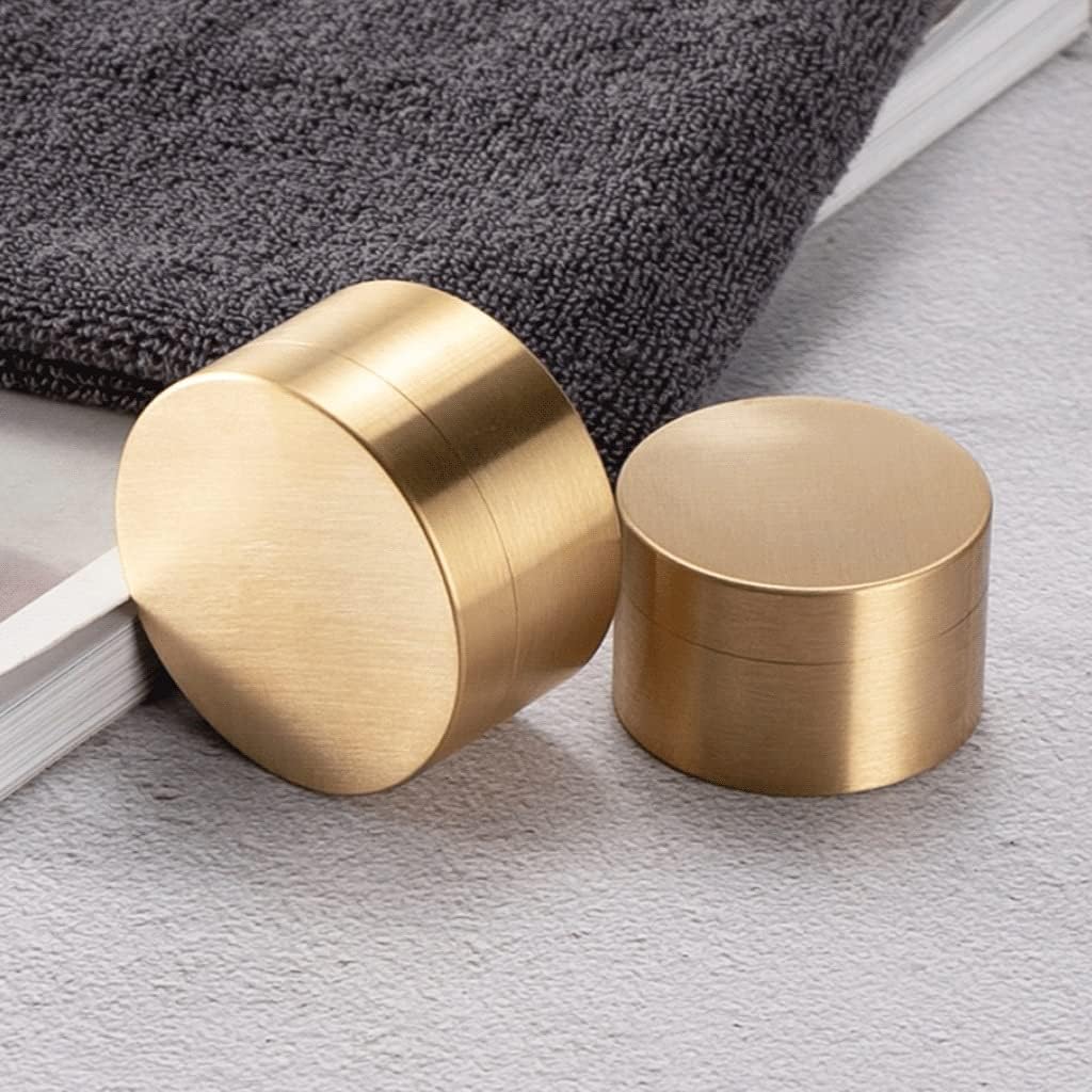 Jewelry Box Brass Jewelry Box Brushed Round Jewelry Organizer Box Medicine and Tea Storage Jar Airtight Storage Container Mini Trinket Boxes Jewelry case Organizer (Color : Jewelry Box S)
