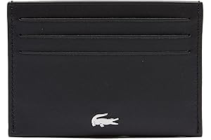 Genuine Leather Mens Black Credit Card Holder Wallet Buckle with Card Money Organizer