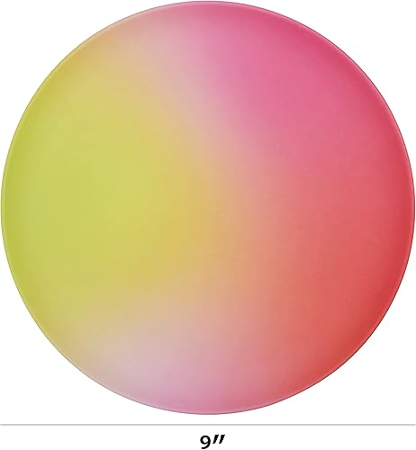 Miniatura 6 de C.R. Gibson QAPS2-25073 Kailo Chic Ombre - Juego de platos de melamina reutilizables, 9 pulgadas de diámetro, multicolor, 4 unidades