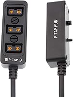 Vista 7 de Alvin's Cables D-tap Splitter P-Tap HUB Cable Dtap macho a tres puertos D tap hembra Cable divisor con roscas de tornillo para cámaras ARRI RED Z