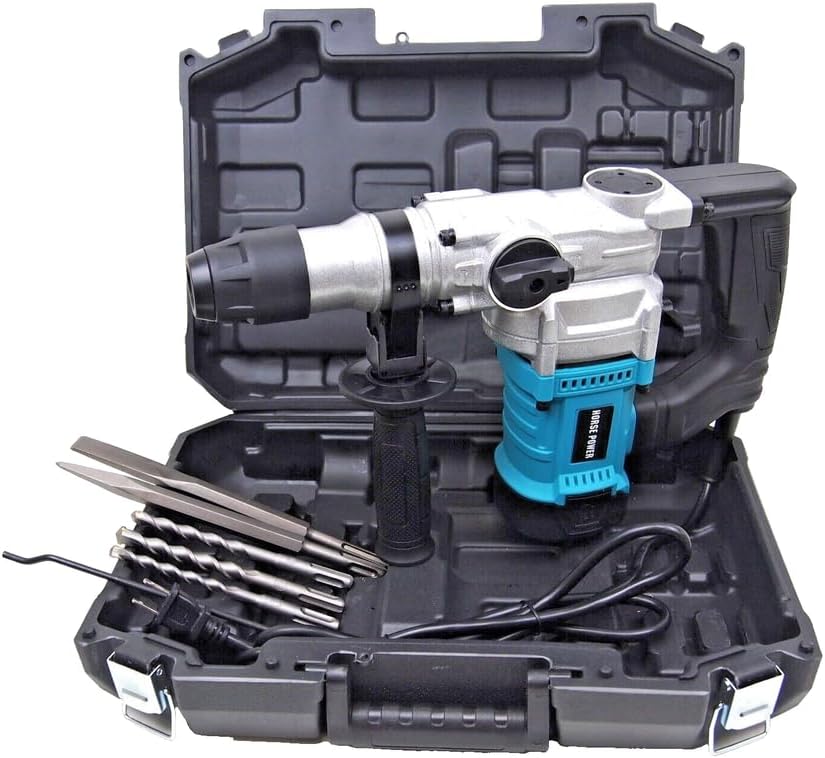 1500W SDS Plus Rotary Hammer Drill, 3-in-1 Drill/Hammer/Hammer Drill, 1" Concrete Drill Capacity, Includes Case & 5 SDS Plus Bits (VP10311A)