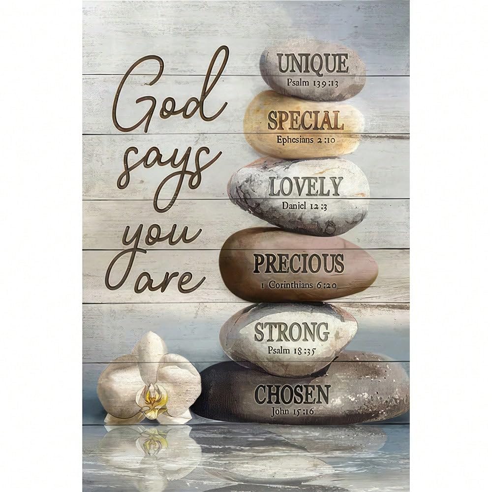HSSPOJHF Canvas Wall Art Prints for Living Room Zen Artwork Inspired By Bible Quotes Nordic Minimalist Prints Artwork(21x30cm/Without frame)