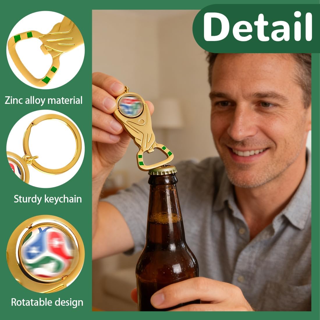 Bottle Opener Keychain, Football Keychain,World Cup Products,Stainless Steel Bottle Openers, Beer Bottle Opener, Football Fan Gift