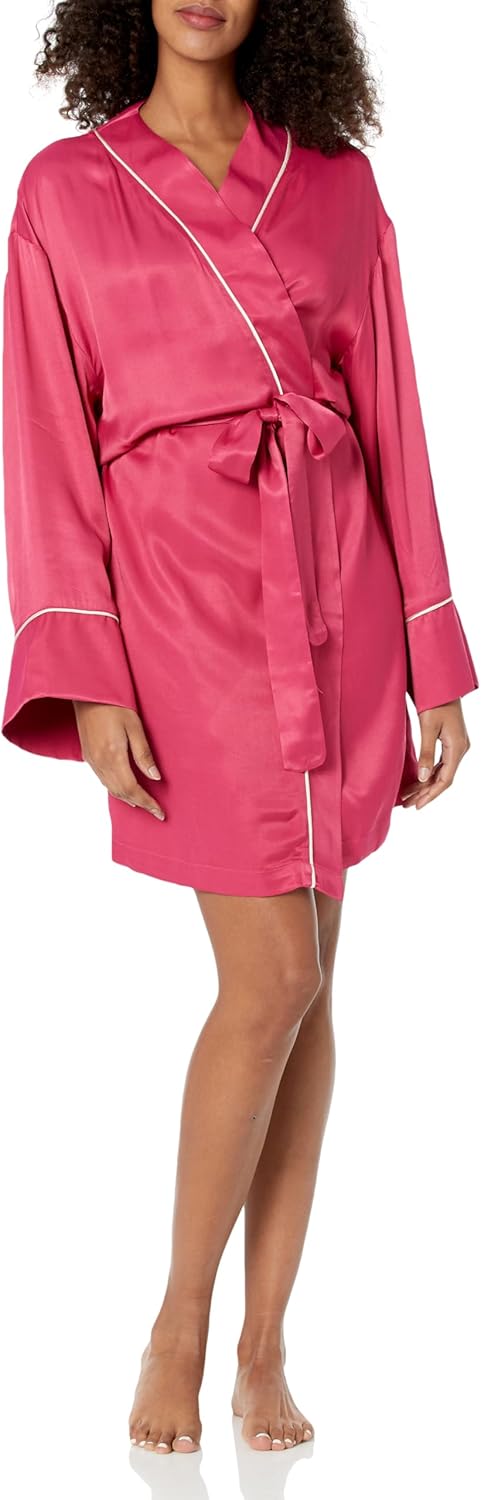 HUGO Women's Knee Length Satin Robe