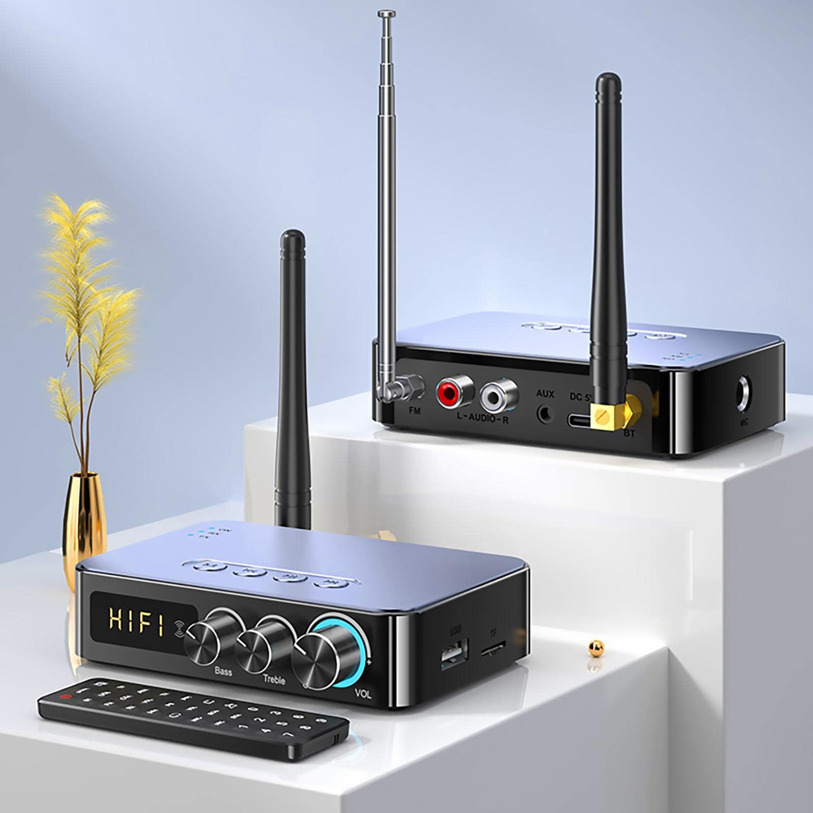 TECKEEN Bluetooth 5.1 NFC Émetteur Récepteur Adaptateur Bluetooth Audio Adaptateur 3.5mm USB HiFi Stéréo Musique