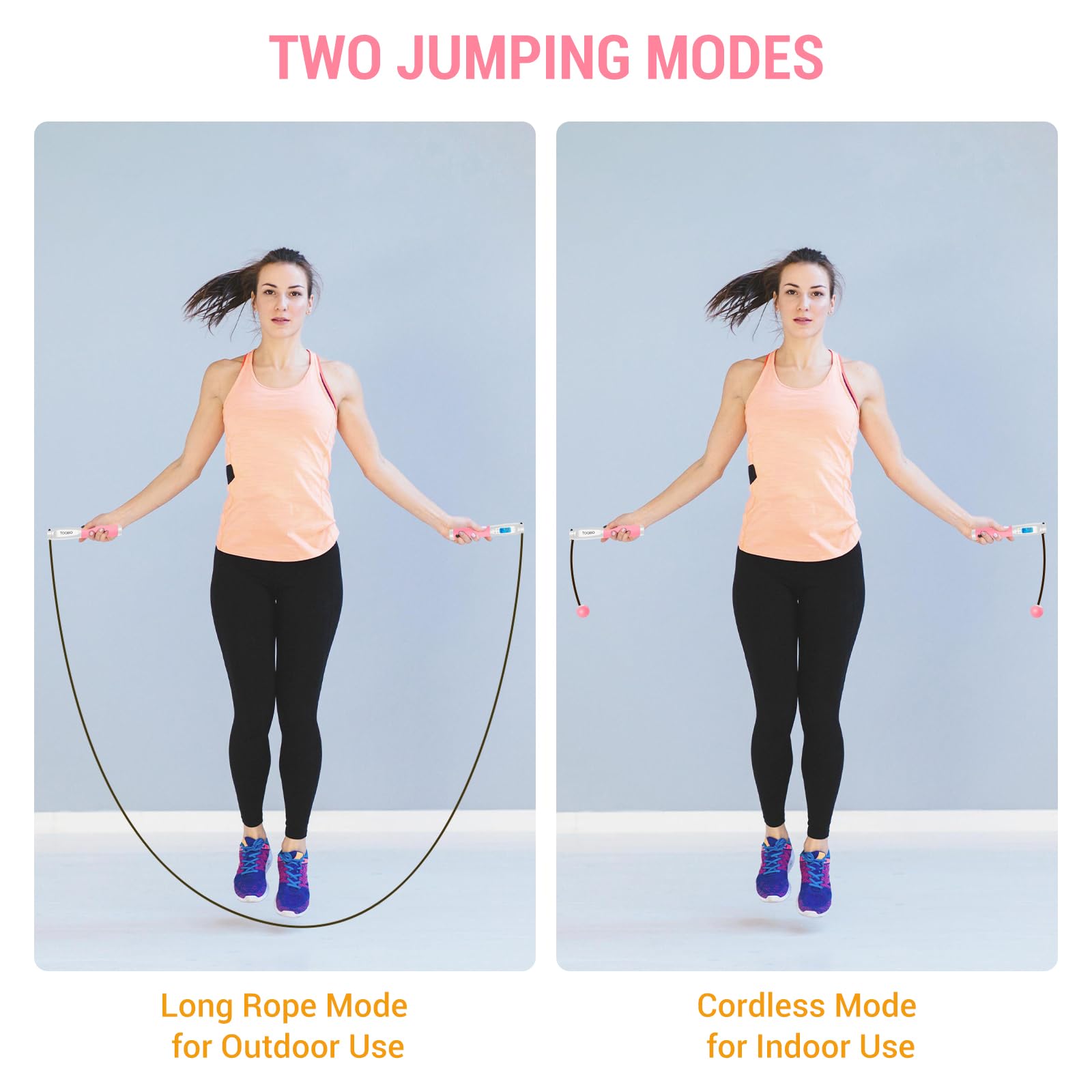 TOQIBO Skipping Rope with Digital Counter, Professional Ball Bearings & Non-Slip Handles - Image 4