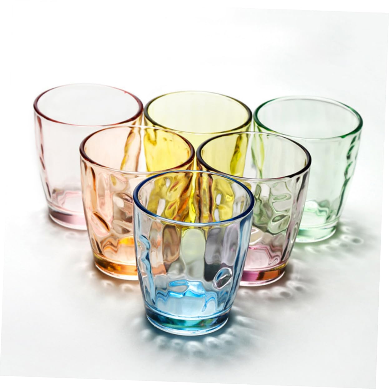 BRIGHTFUFU 6pcs Drinking Glasses Wine Glasses Drinks Beer Mug