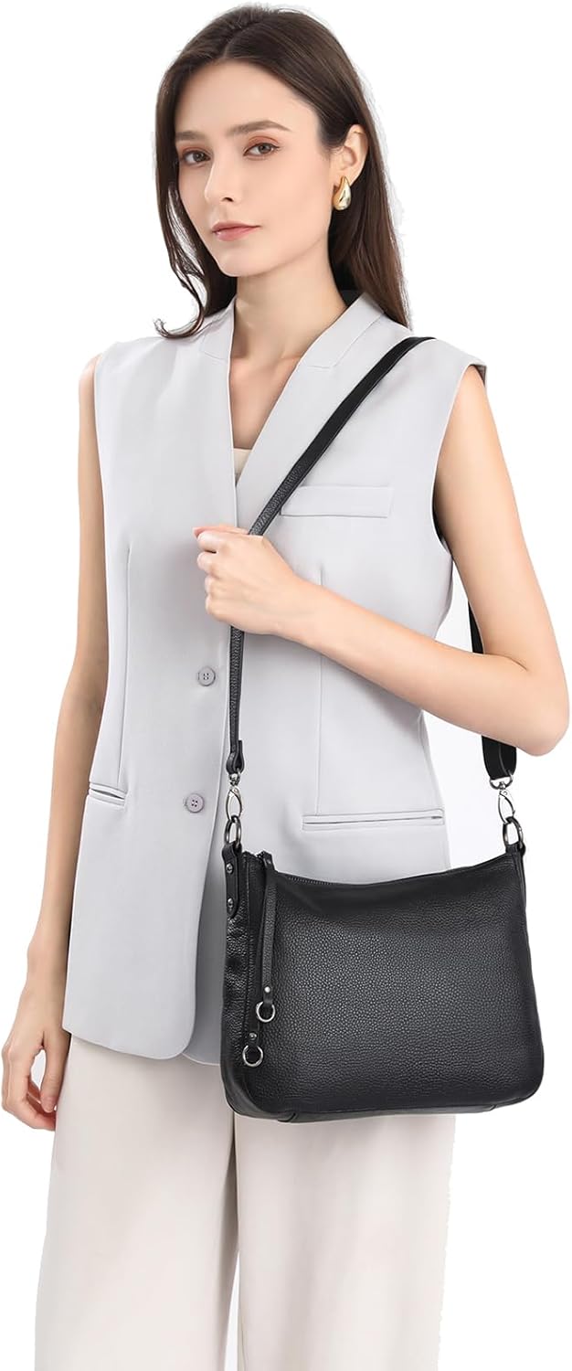 Gorgeous Genuine Leather Shoulder Bags Stylish Hobo Handbags Purses Crossbody Bags for Women - Image 2