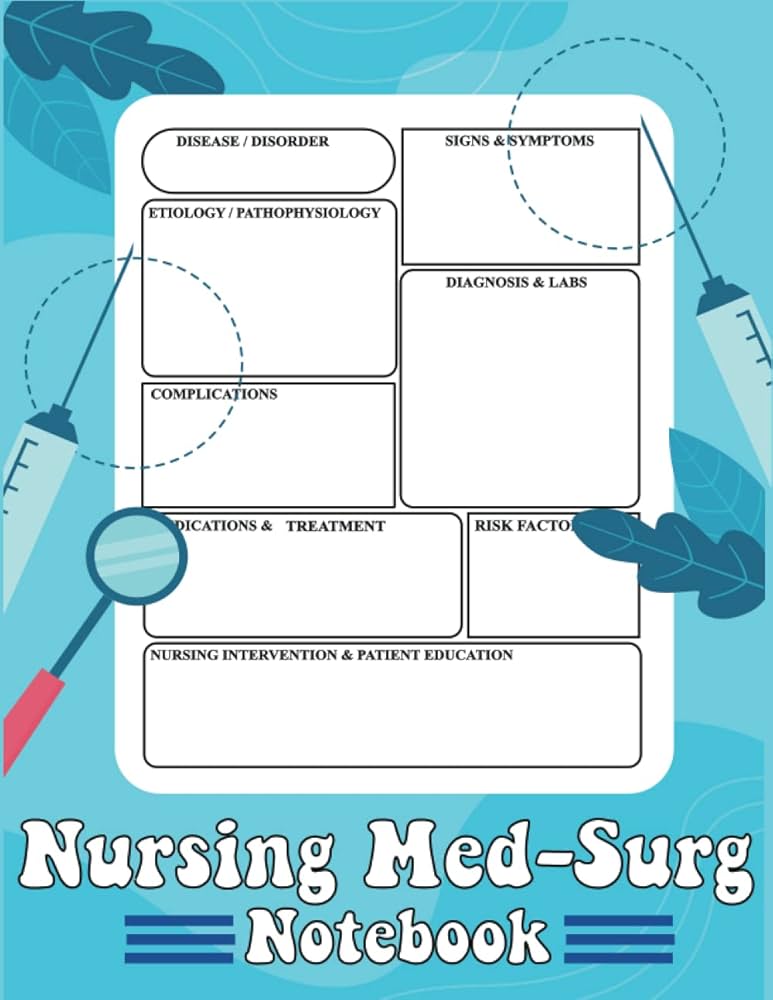 Nursing Med-Surg Notebook & Note Guide: A Blank Disease Template for Nursing Students: Organize your Nursing School Notes by Using These Nursing Notes Templates, (Size 8.5 nursing-med-surg-notebook-note-guide-a-blank-disease-template-for-nursing-students-organize-your-nursing-school-notes-by-using-these-nursing-notes-templates-size-8-5-x-11-inch-110-pages-publishing