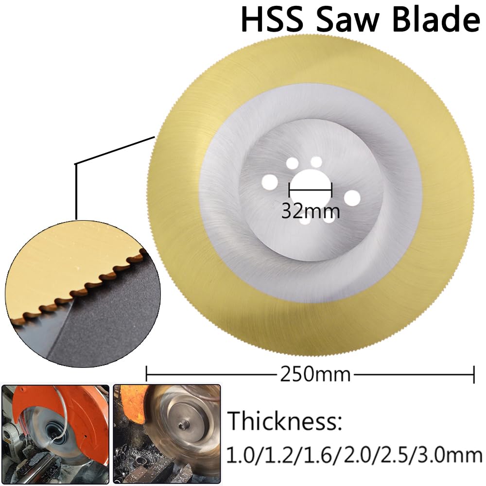 Cutting Discs Brzeszczot Piły Tarczowej HSS Tarcza Do Cięcia Metalu Ze Stali Nierdzewnej, Wiele Rozmiarów(300X32X1.2mm)