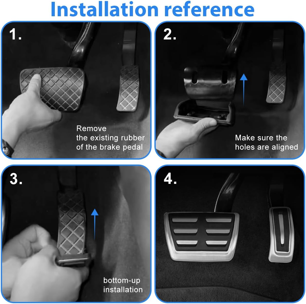 Foot Pedal Cover Compatible for Q5 Q7 Q8 A4 A6 2018-2024 Accessories Foot Gas Accelerate Brake Pedal Pad Cover Interior Parts - Image 7