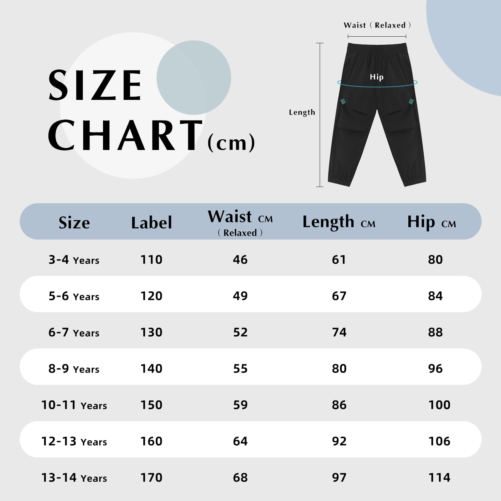 LACOFIA Pantalones Cargo Niño Pantalon Jogger con Cintura Elástica Ligero Secado Rápido para Primavera/Verano 6-14 Años