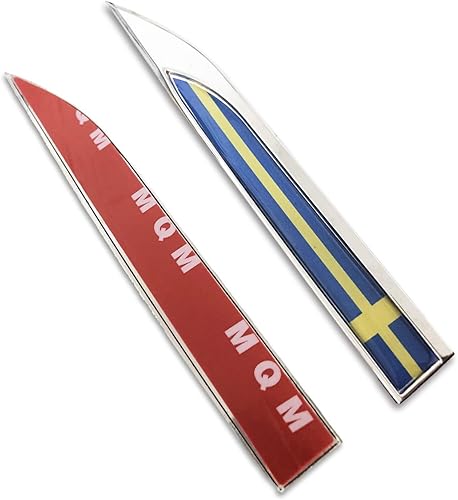 Miniatura 2 de 1 par de calcomanías de coche con bandera sueca de Suecia para coche, lado izquierdo y derecho, calcomanía de metal para SAAB