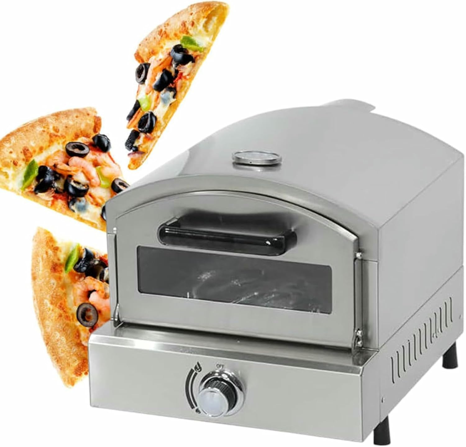 Outdoor Electric/Gas Pizza Oven, Portable Propane Pizza Grilling Stove, Outdoor Kitchen, Pizza Food Outdoor Oven for Camping, Backyard, Tailgating,110V