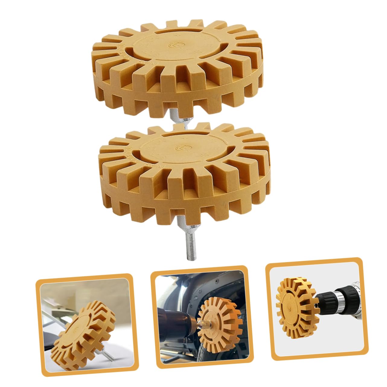 TOPBATHY 4 Set Rimuovere La Ruota Di Gomma Automobile Remover Di Decalcomanie Ruota Per La Rimozione Delle Decalcomanie Dispositivo Di Rimozione Del Nastro Gomma Da Cancellare 2 Pezzi*4