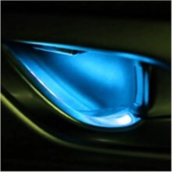 4pcs Car Ambient LED Light Auto Inner Door Bowl Handle Armrest Light Car Door Interior Decorative Atmosphere Lamp Universal Ice Blue,DB-01