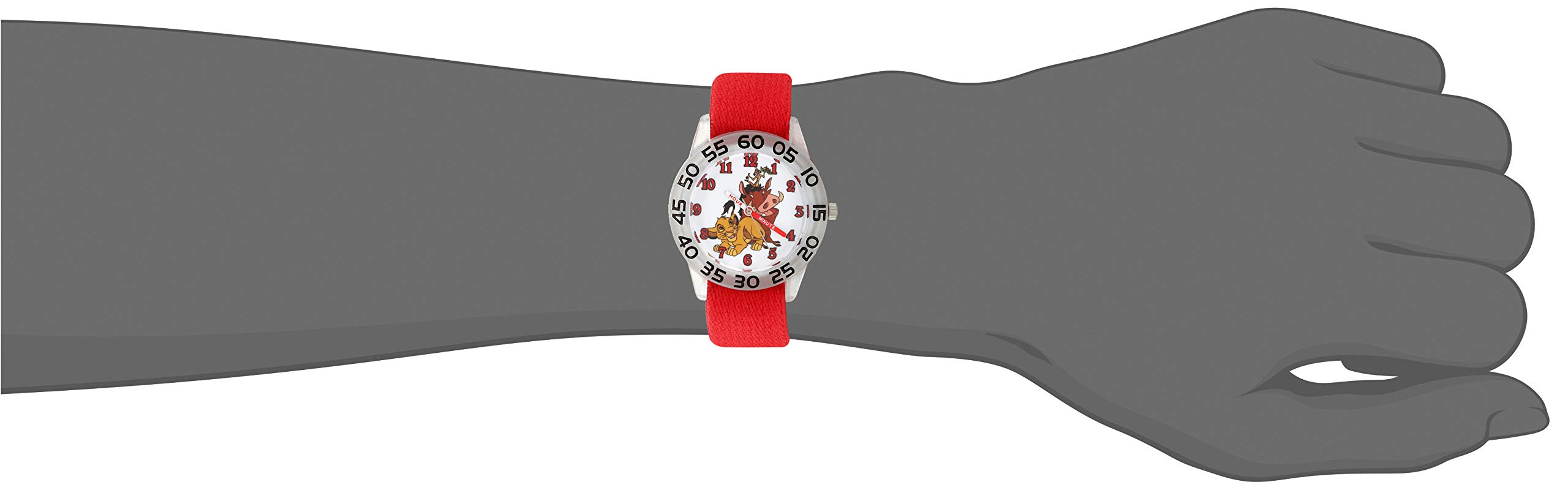 Disney Kids' Plastic Time Teacher Analog Quartz Nylon Strap Watch