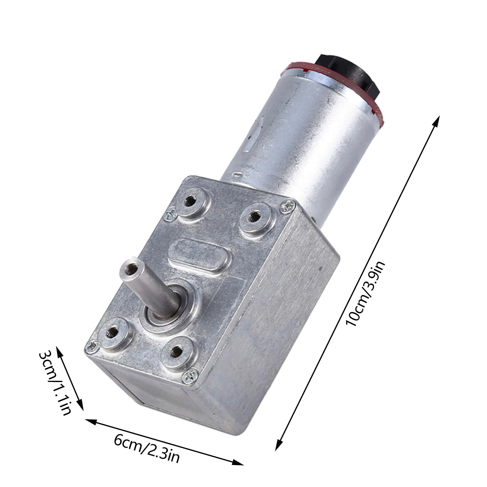 Moteur à Engrenages 12V DC FTVOGUE - Réduction 10RPM, Couple Élevé - Vis Sans Fin Métal - Pour Automatisation, Bateaux